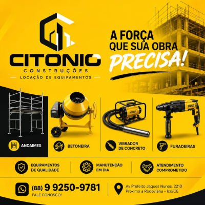 Aluguel de equipamentos para Construções 