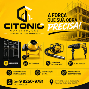 Aluguel de equipamentos para Construções 